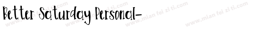 Better Saturday Personal字体转换
